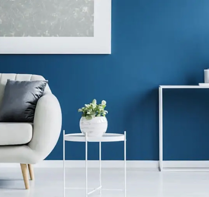 bold and Beautiful blue wall paint colors in living room