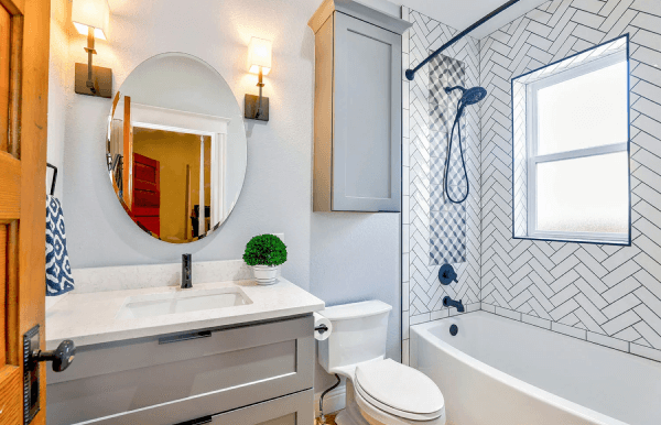 Modern bathroom for small space