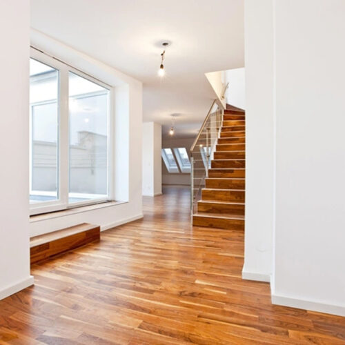 High-class home remodeling services with wooden flooring